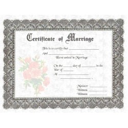 Fancy Certificate of Marriage