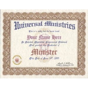 Fancy Ordination Certificate Fancy Ordination Certificate