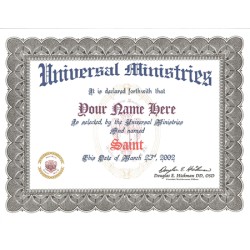 Sainthood Certificate