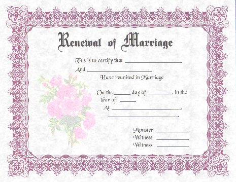 Fancy Certificate of Marriage