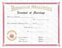 Plain Certificate of Marriage