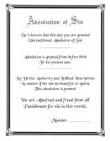 Absolution of Sin Certificates