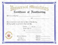 Plain Handfasting Certificates