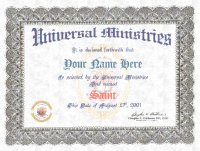 Sainthood Certificate